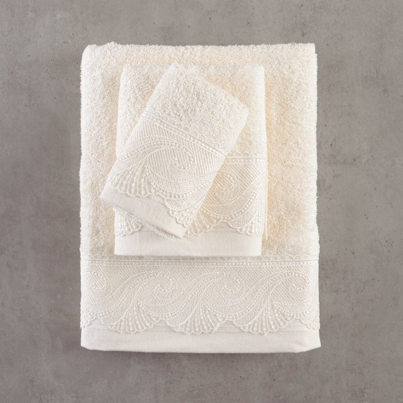 Σετ Πετσέτες 3 Τεμαχίων Rythmos Hypatia Εκρου...