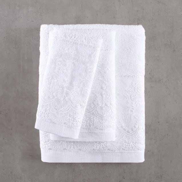 Σετ Πετσέτες 3 Τεμαχίων Rythmos Dione Εκρου...