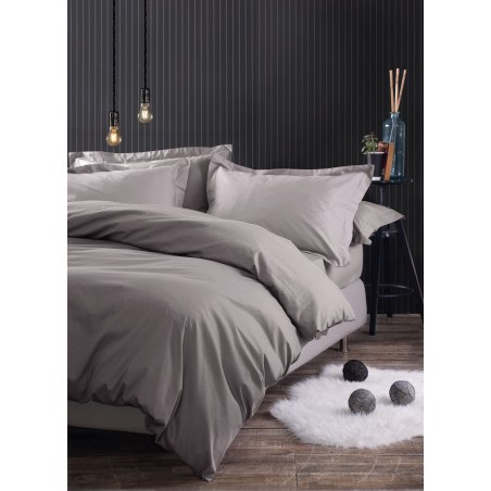 Σετ Παπλωματοθήκη Υπέρδιπλη 3 Τεμαχίων Rythmos Scenario Ανθρακι 235x250