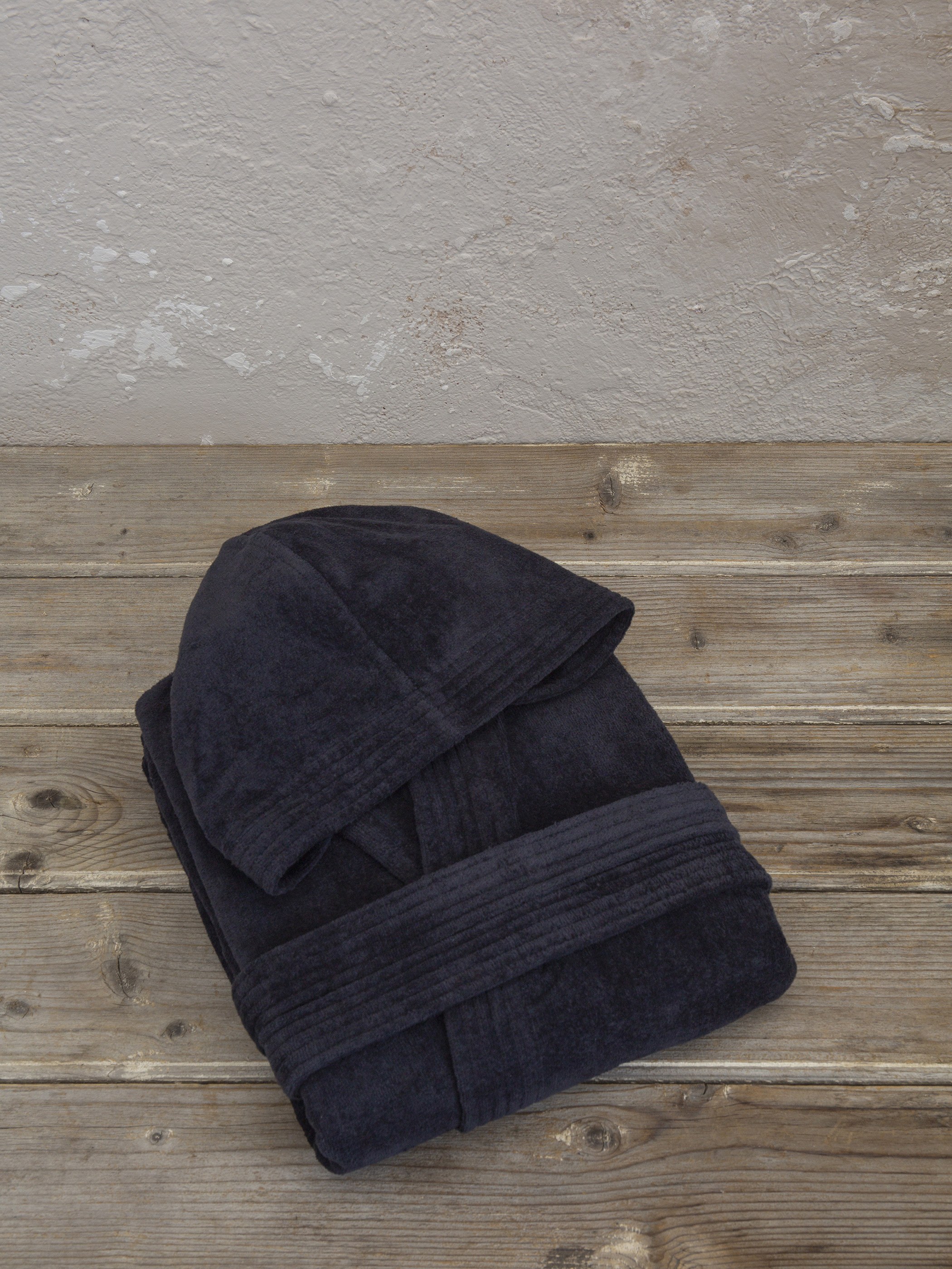 Μπουρνούζι Nima με κουκούλα Zen Small Total Black