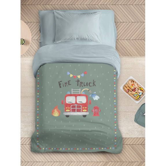 Παιδικό Πάπλωμα Μονό Nima Fire Truck 160x240