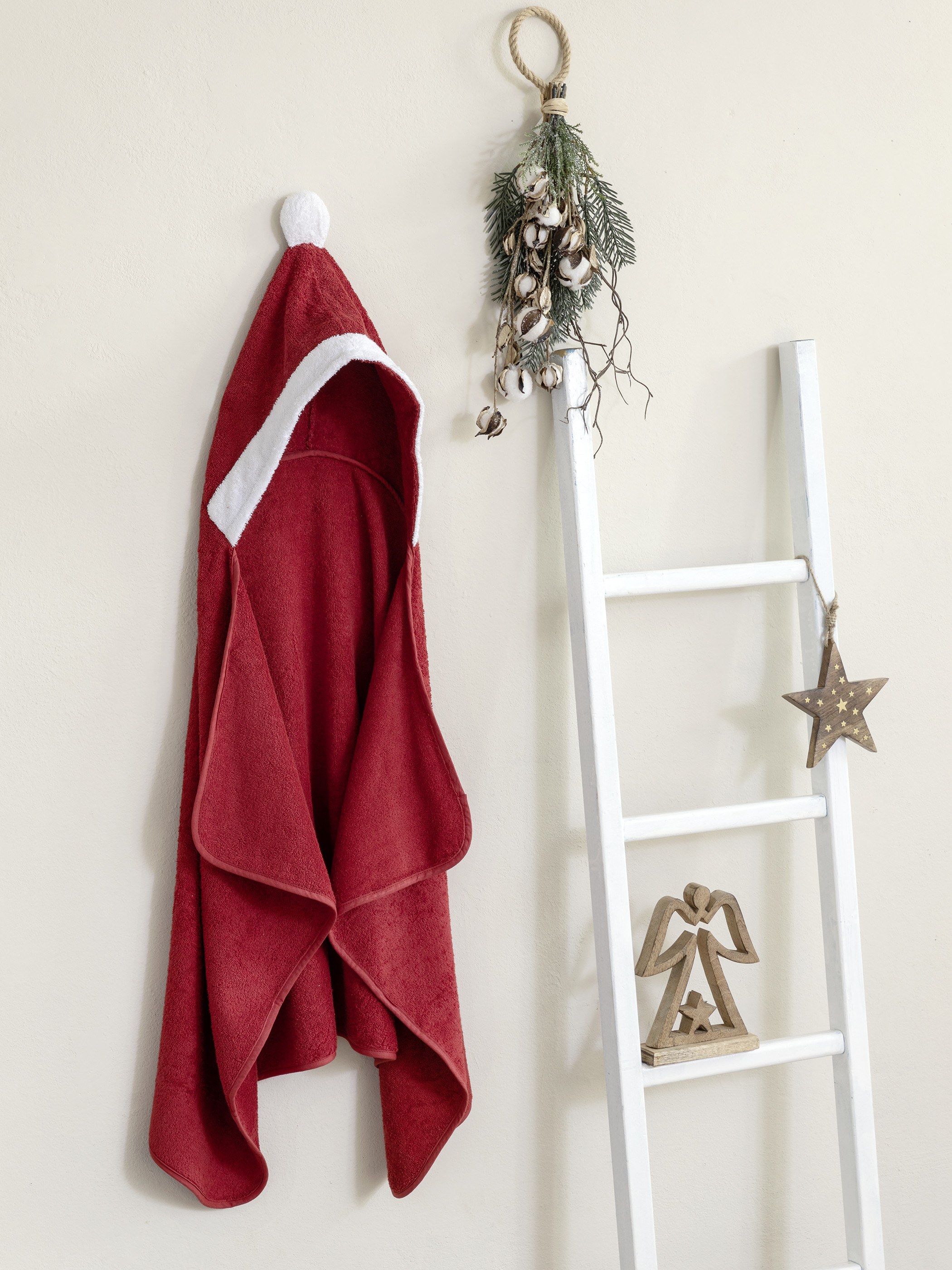 Παιδική κάπα με κουκουλα Nima Santa Claus 70x120