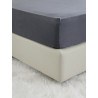 Σεντόνι Υπέρδιπλο Jersey με Λάστιχο Nima Tender Dark Gray 160x200+40