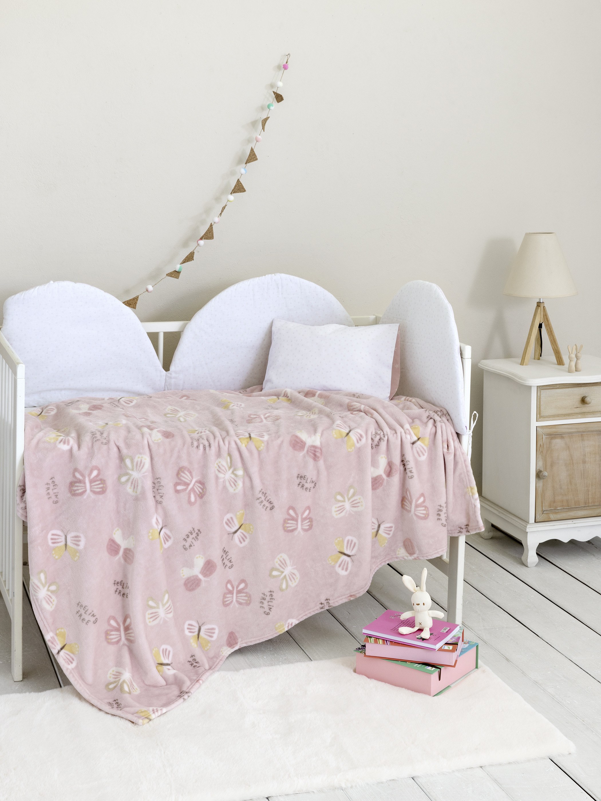 Κουβέρτα Fleece Κούνιας Nima Papillon 110x150
