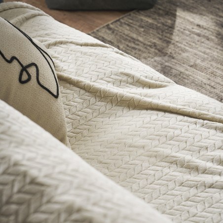 Ριχτάρι Πολυθρόνας Gofis Home Julien Cotton Beige 114/05 190x190
