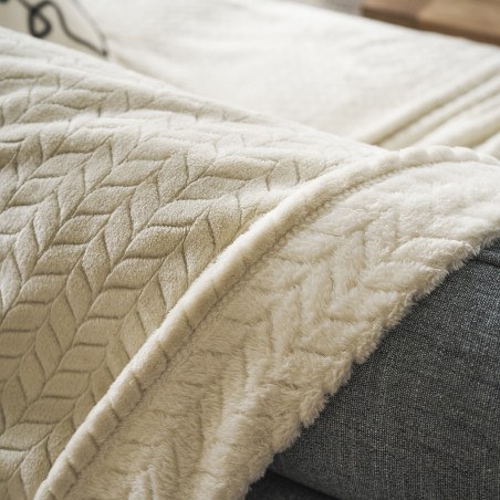 Ριχτάρι Διθέσιου Gofis Home Julien Cotton Beige 114/05 190x260