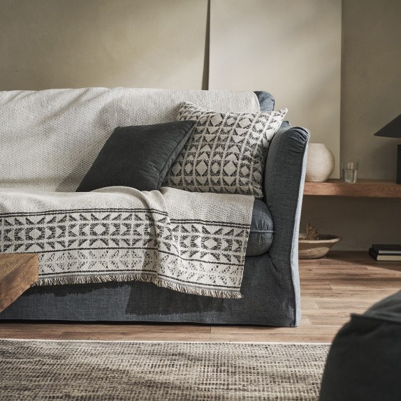 Ριχτάρι Πολυθρόνας Gofis Home Indira Ecru/Black 258/05...