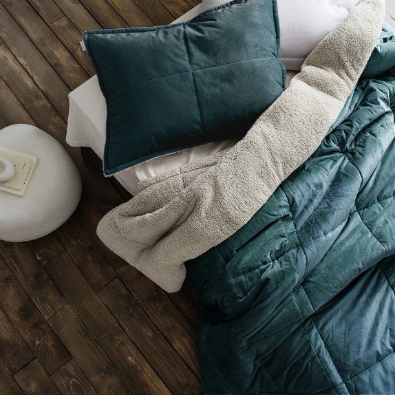 Κουβερτοπάπλωμα Μονό με Γούνα Gofis Home Teddy Jean Blue...