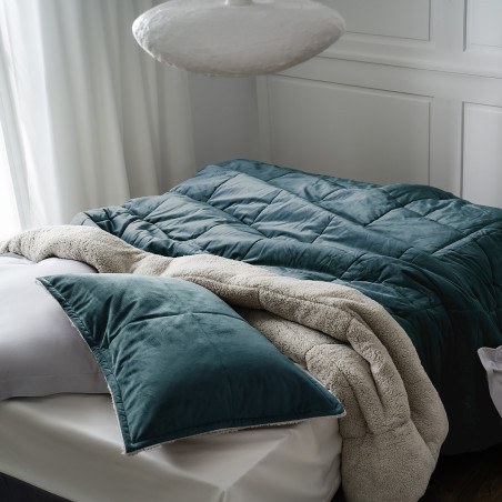 Κουβερτοπάπλωμα Μονό με Γούνα Gofis Home Teddy Jean Blue 407/18 170x220