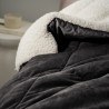 Κουβερτοπάπλωμα Υπέρδιπλο με Γούνα Gofis Home Teddy Graphite Black 407/45 235x245