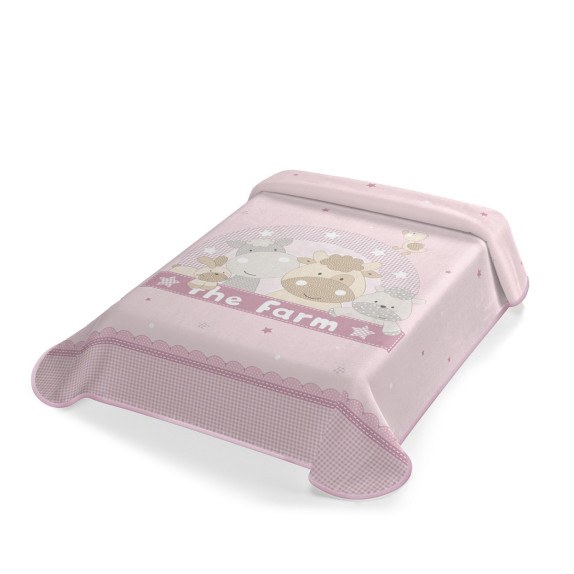 Κουβερτα Ισπανιας Αγκαλιας 80X110 Belpla Ster 664 Pink