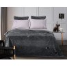 Σετ Κουβέρτα Βελουτέ Μονή και Μαξιλαροθήκη Διακόσμησης Guy Laroche Bolzano Anthracite 160x220