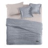 Σετ Κουβέρτα Βελουτέ Υπέρδιπλη και Μαξιλαροθήκη Διακόσμησης Guy Laroche Bolzano Silver 220x240