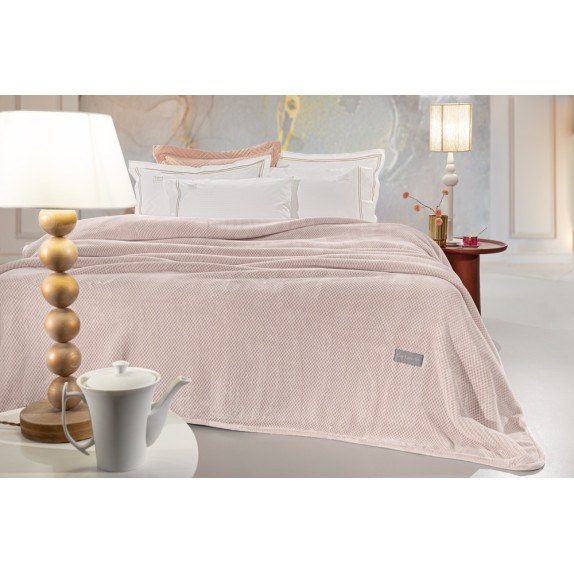 Κουβέρτα Βελουτέ Μονή Guy Laroche Cheval Pudra 160x220