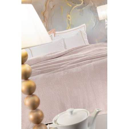 Κουβέρτα Βελουτέ Υπέρδιπλη Guy Laroche Cheval Pudra 220x240