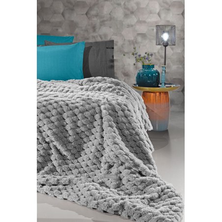 Κουβέρτα Γούνινη Υπέρδιπλη Guy LarocheElixir Silver 260x240