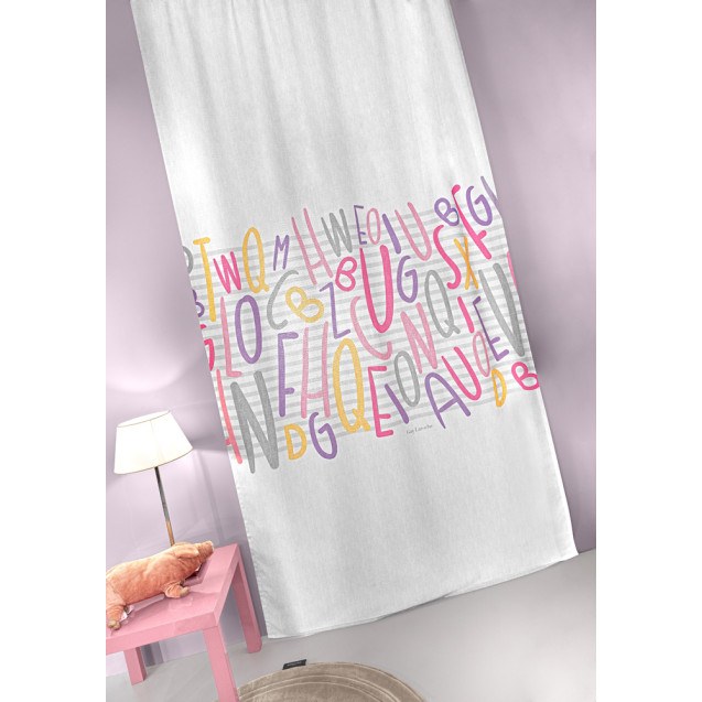 Κουρτίνα Guy Laroche Letters Pink 145x270