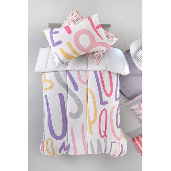 Παιδική Παπλωματοθήκη Μονή Guy Laroche Letters Pink 165x225