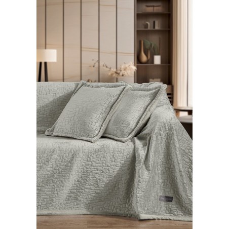 Σετ Κουβέρτα Καναπέ και Μαξιλαροθήκη Διακόσμησης Guy Laroche Bolzano Khaki 130x170