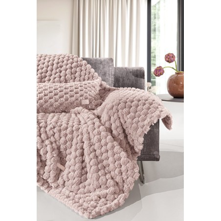 Σετ Κουβέρτα Καναπέ και Μαξιλάροθήκη Διακόσμησης Guy Laroche Elixir Old Pink 120x160