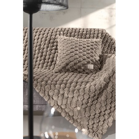 Σετ Κουβέρτα Καναπέ και Μαξιλάροθήκη Διακόσμησης Guy Laroche Elixir Taupe 120x160