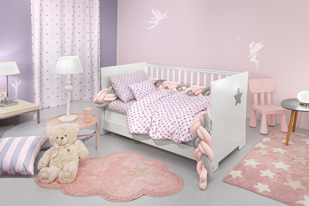 Σετ Σεντόνια Κούνιας 3 Τεμαχίων Guy Laroche Cosmos Pudra 115x170