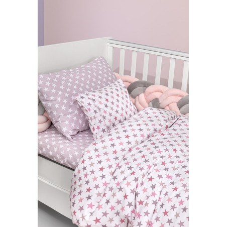 Σετ Σεντόνια Κούνιας 3 Τεμαχίων Guy Laroche Cosmos Pudra 115x170