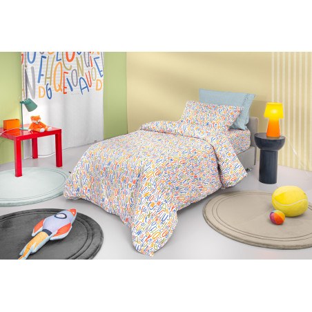 Σετ Παιδικά Σεντόνια Μονά 3 Τεμαχίων Guy Laroche Letters Multi 165x250