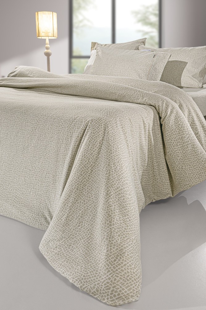 Σετ Σεντόνια Φανελένια Υπέρδιπλα με Λάστιχο 4 Τεμαχίων Guy Laroche Mira Cement 165x200+35