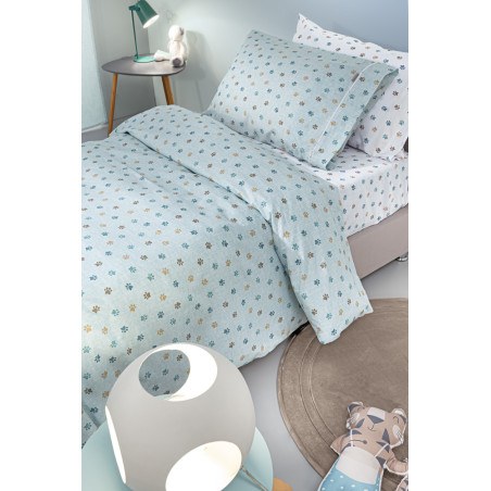 Σετ Παιδικά Σεντόνια Μονά 3 Τεμαχίων Guy Laroche Paw Ciel 165x250