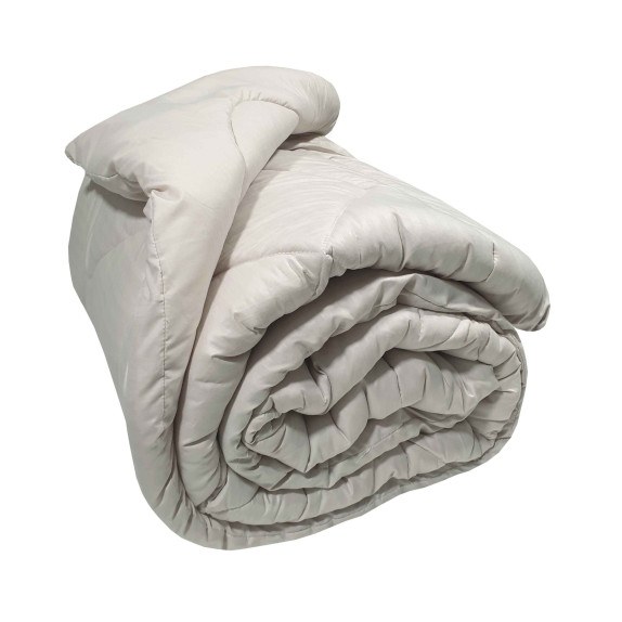 Πάπλωμα Μικροϊνών Stripe ΚΟΜΒΟΣ Cream Satin Stripe -...