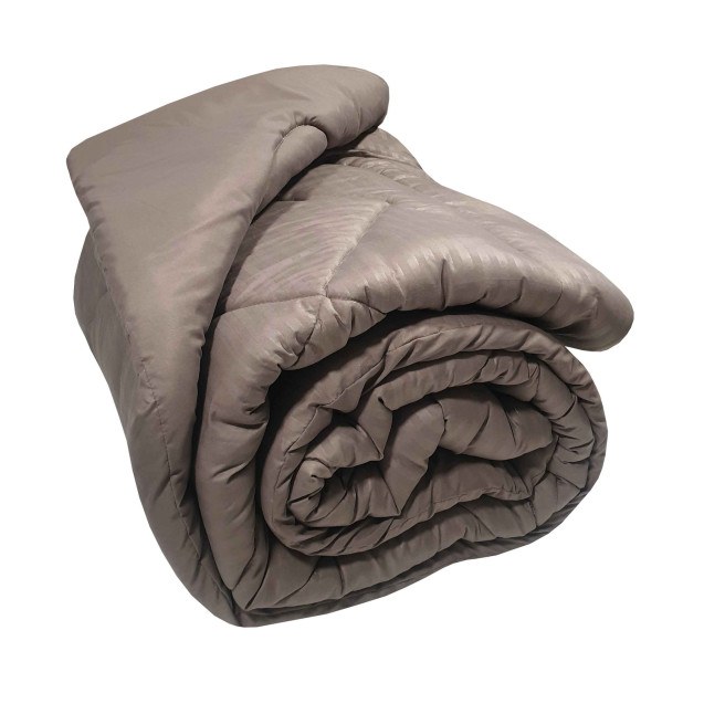 Πάπλωμα Μικροϊνών Stripe ΚΟΜΒΟΣ Moka Satin...