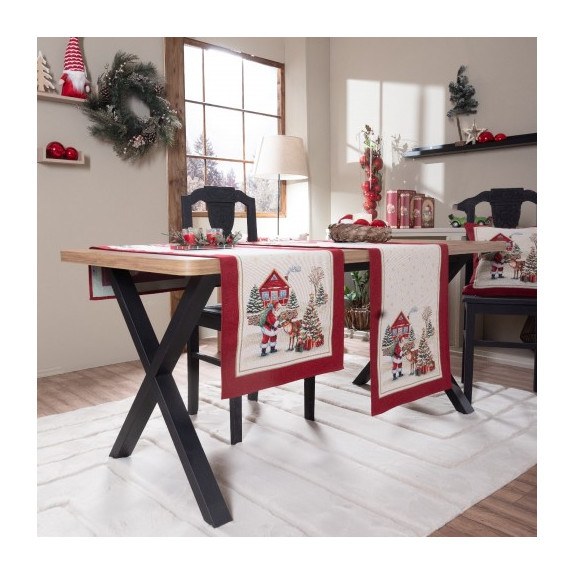 Χριστουγεννιάτικη Τραβέρσα Teoran Wells - 45x140cm