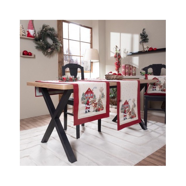 Χριστουγεννιάτικη Τραβέρσα Teoran Wells - 45x140cm