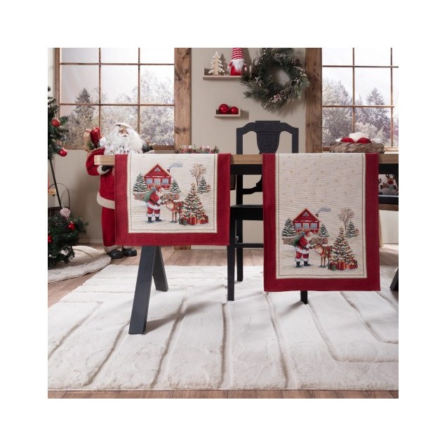 Χριστουγεννιάτικη Τραβέρσα Teoran Wells - 45x140cm