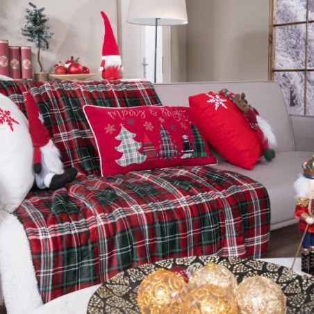 Χριστουγεννιάτικο Ριχτάρι Teoran-Κουβέρτα Καναπέ Berry 16 - 130 x 170 cm