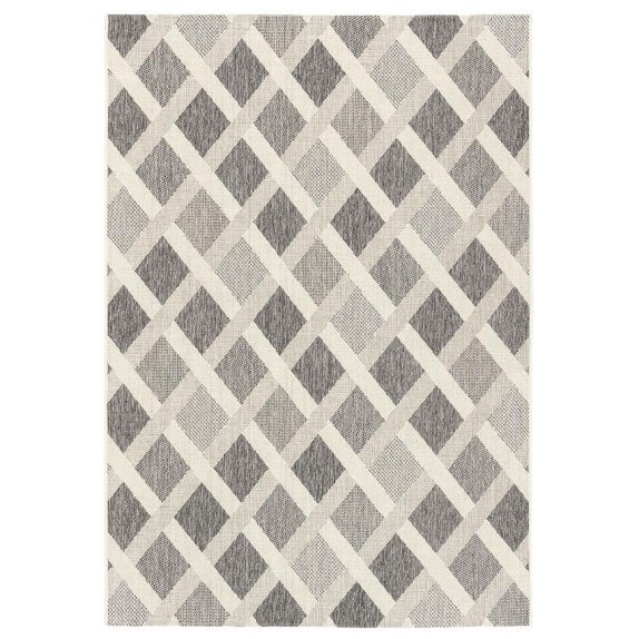 Χαλί New Plan Ethnik 3729D Grey 070x140