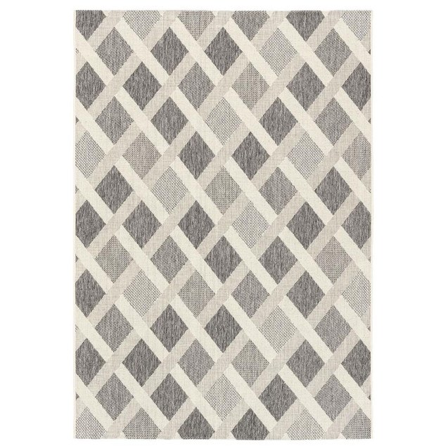 Χαλί New Plan Ethnik 3729D Grey 070x140