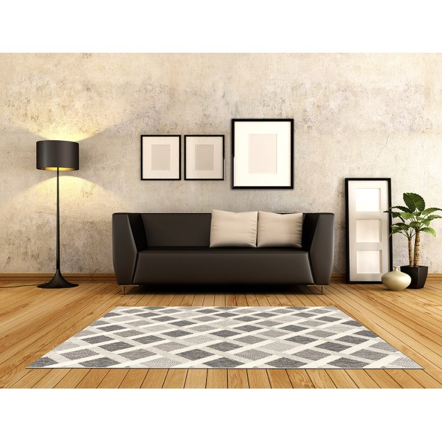 Χαλί New Plan Ethnik 3729D Grey 070x140