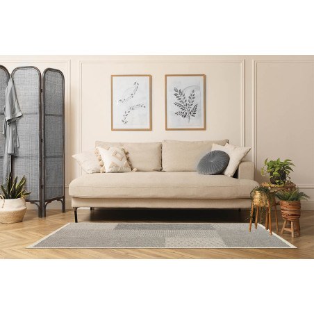 Χαλί New Plan Ethnik 4526D Grey 070x140