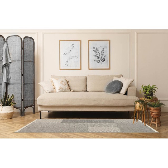 Χαλί New Plan Ethnik 4526D Grey 133x190
