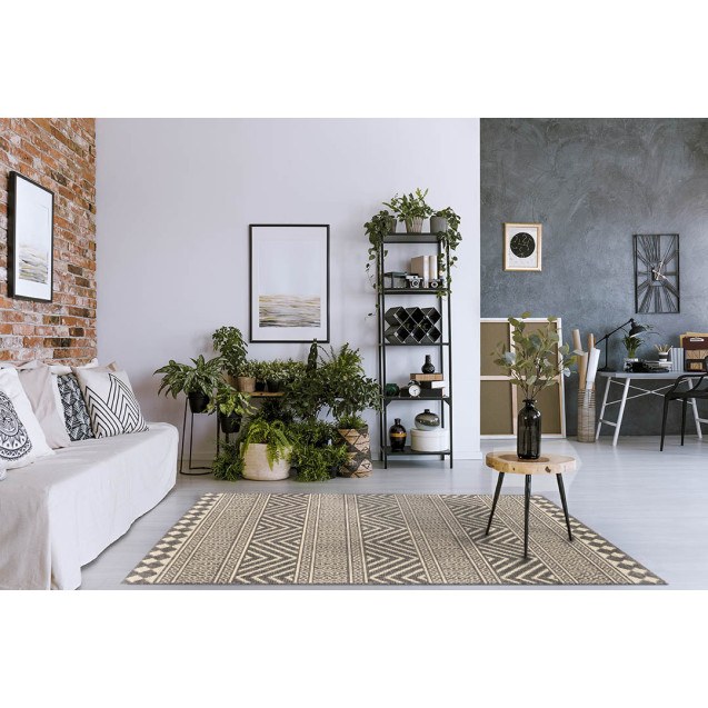 Χαλί New Plan Ethnik 7525D Grey 200x285