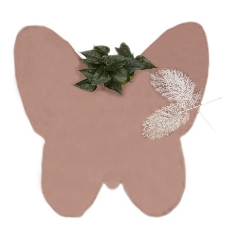 Χαλί New Plan Puffy Jm7 Dark Pink Butterfly Antislip 120x120B
