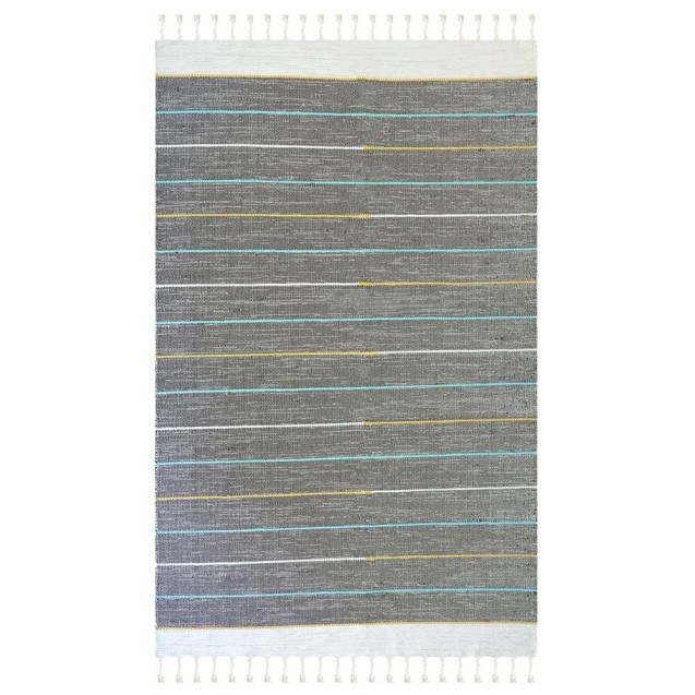 Χαλί New Plan Ribella Χειροποιητο 100 D.Grey...