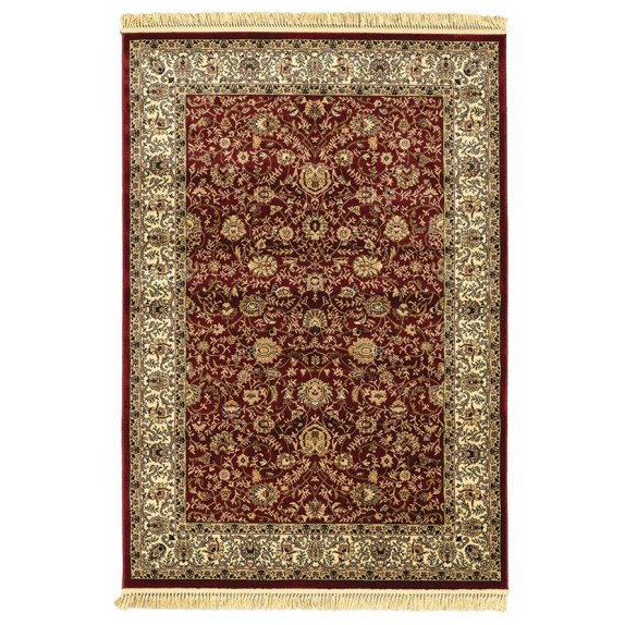 Χαλί New Plan Persia 1533 Burgundy Με Κροσσι 133x190