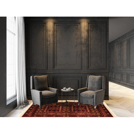 Χαλί New Plan Persia 2273 Burgundy Με Κροσσι 250x300