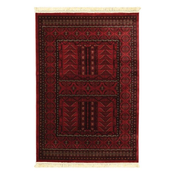 Χαλί New Plan Persia 2288 Burgundy Με Κροσσι 080x150