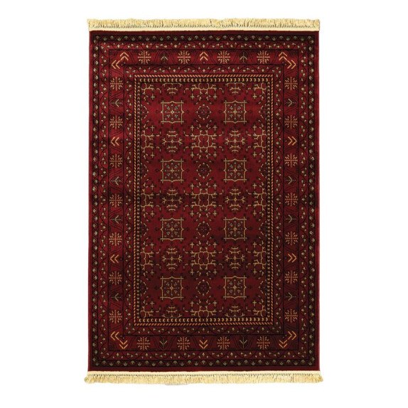 Χαλί New Plan Persia 315 Burgundy Με Κροσσι 080x150