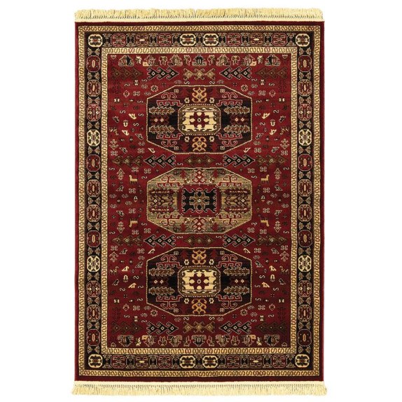 Χαλί New Plan Persia 6057 Burgundy Με Κροσσι 200x290