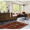 Χαλί New Plan Persia 6057 Burgundy Με Κροσσι 080x150